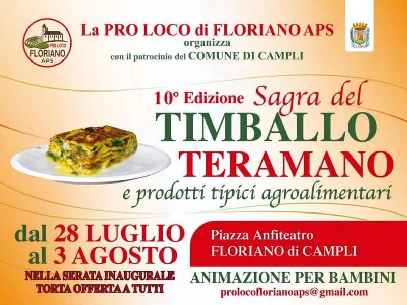10° Edizione SAGRA DEL TIMBALLO TERAMANO e prodotti tipici agroalimentari