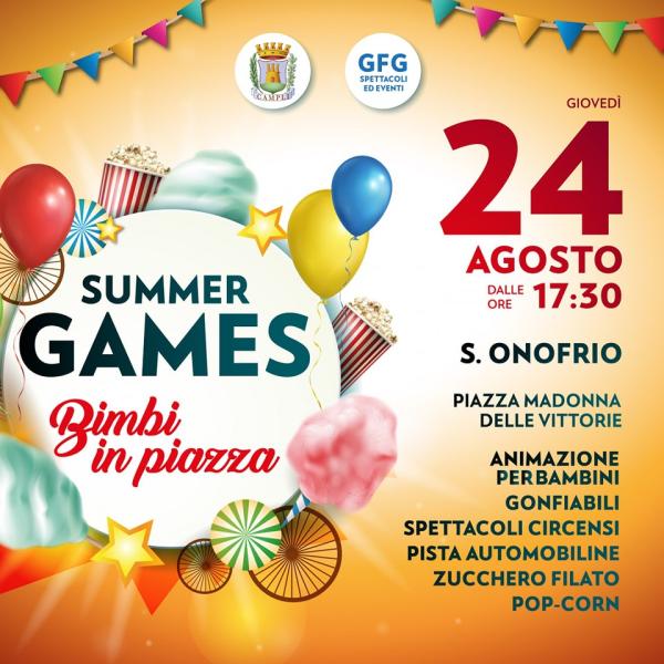 SUMMER GAMES BIMBI IN PIAZZA - SANT'ONOFRIO