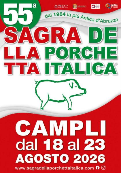 55° SAGRA DE LLA PORCHE TTA ITALICA CAMPLI DAL 18 al 23 AGOSTO 2026
