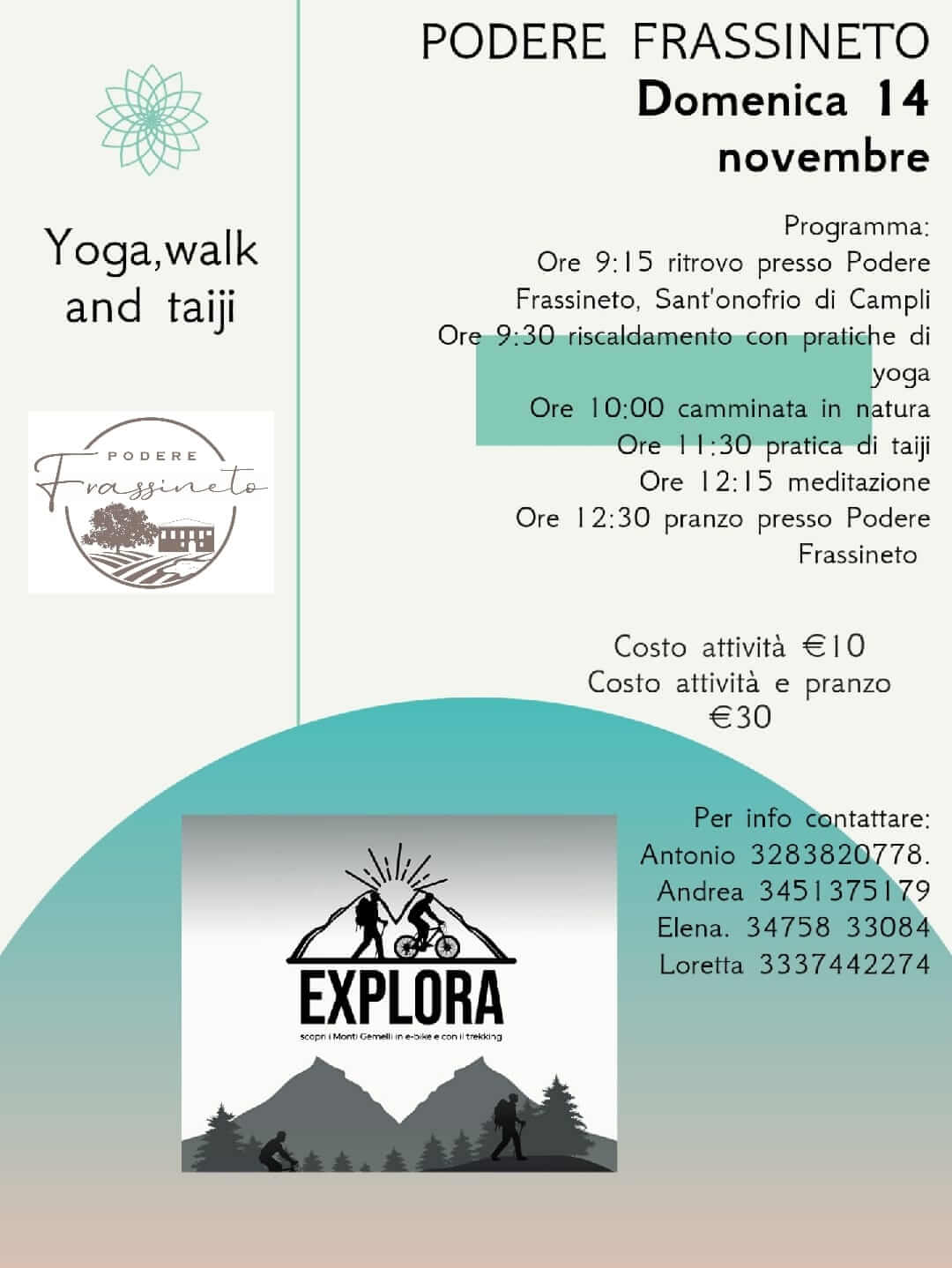 Yoga, Walk e Taiji