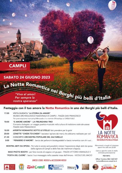 LA NOTTE ROMANTICA NEI BORGHI PIU' BELLI D'ITALIA - CAMPLI 2023