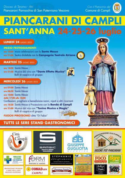 Festeggiamenti in onore di Sant'Anna  - Piancarani